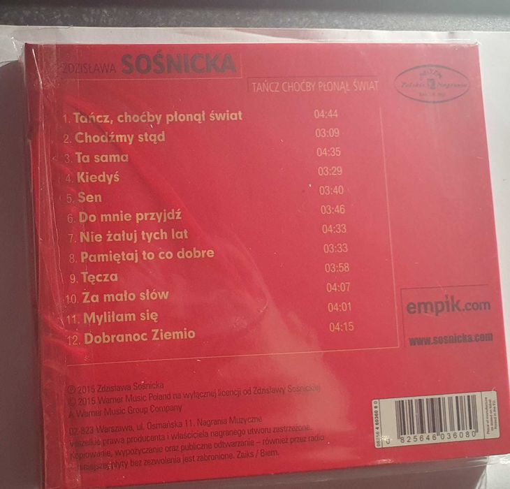 Zdzisława Sośnicka CD- Tańcz choćby płonął świat