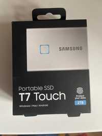 Dysk przenośny SSD Samsung T7 Touch 2 TB nowy + gratis ochrona silikon