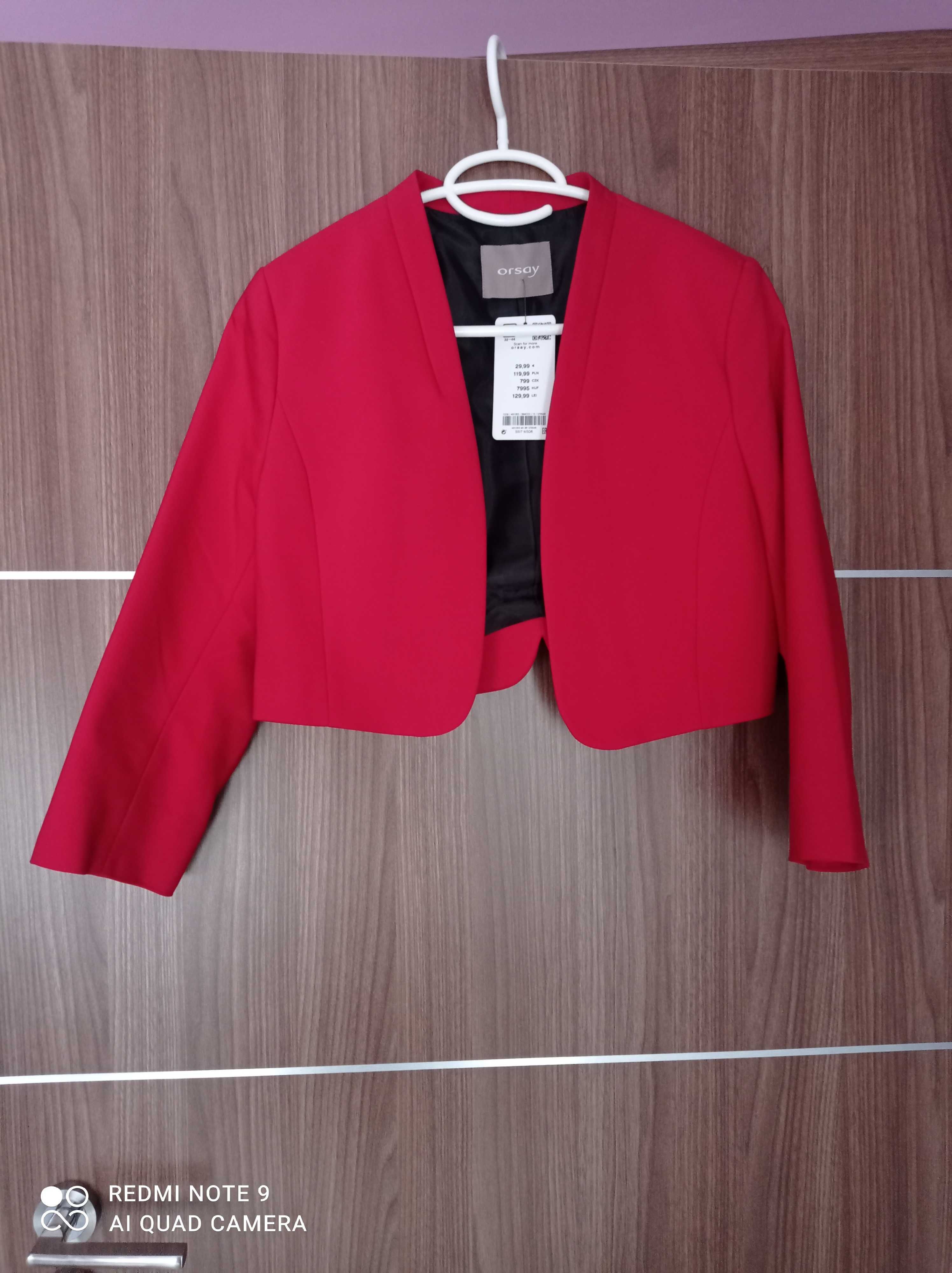Nowe czerwone bolerko, rozmiar 38