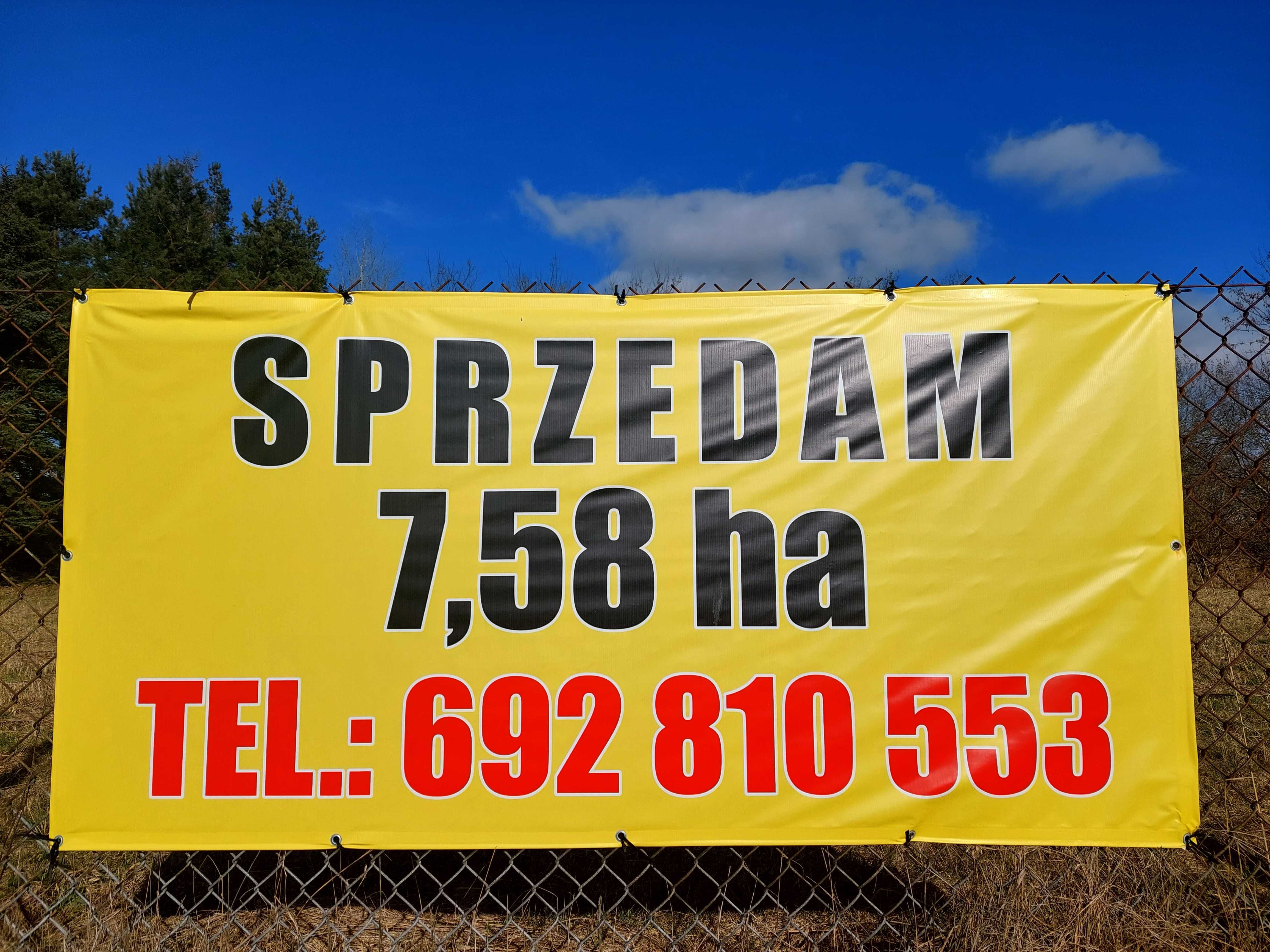 Sprzedam działkę 7.58 ha, gmina Grójec