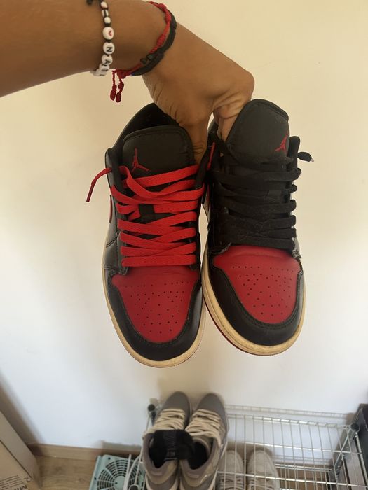 air jordan 1 low preto e vermelho