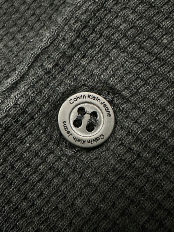 Calvin Klein Koszulka Longsleeve Polo Męska Logowana na Ramieniu r. L