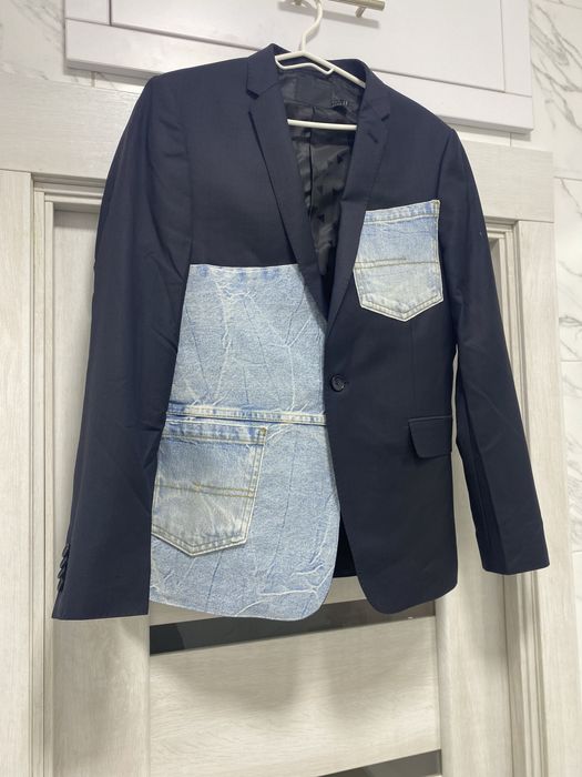 Пиджак с джинсовой вставкой M-L
