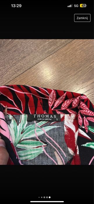 Thomas koszula hawajska z krótkim rękawkiem w kwiatki nowa