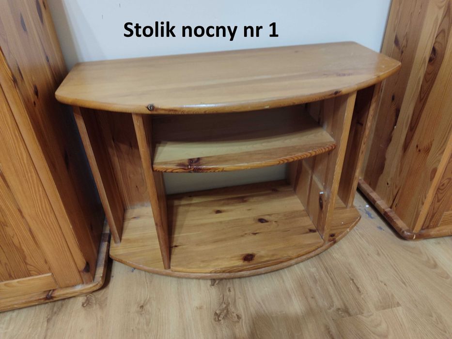Stolik nocny z litego drewna sosnowego