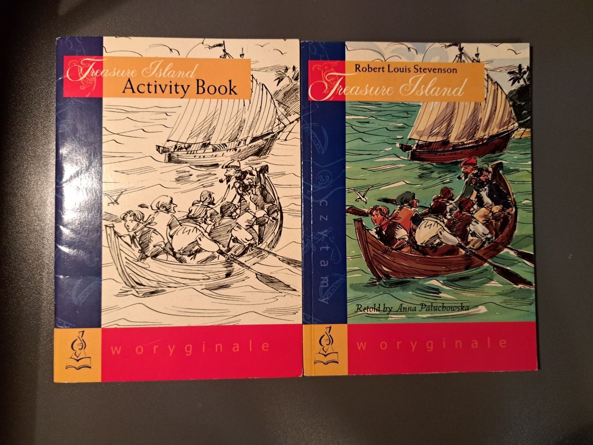 Treasure Island Robert L. Stevenson książka + ćwiczenia w j. ang