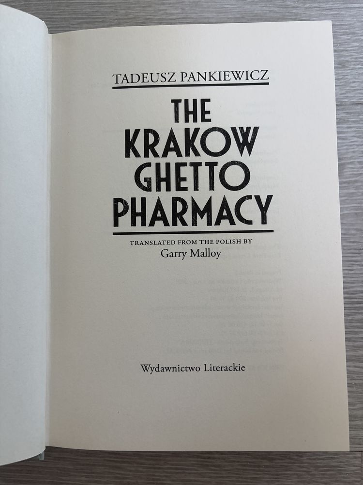 The Krakow Ghetto Pharmacy Tadeusz Pankiewicz