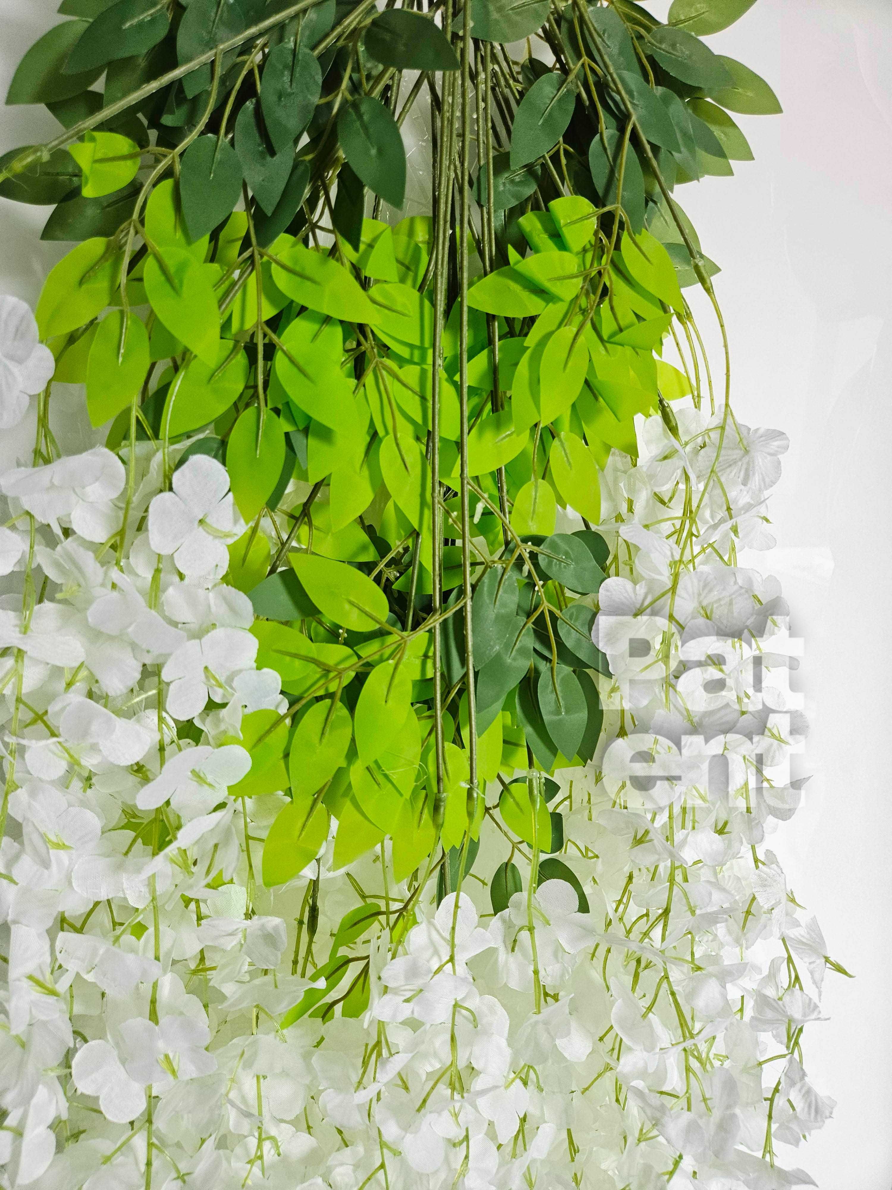 Wisteria biała jasna glicynia sztuczna girlanda dekoracja 12 sztuk