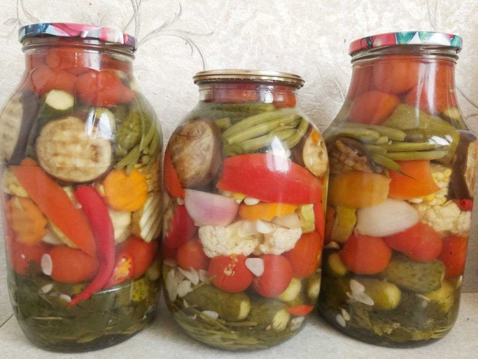 Овощное ассорти (12 овощей) 2025г объем 1,85л, 2л иная консерваци