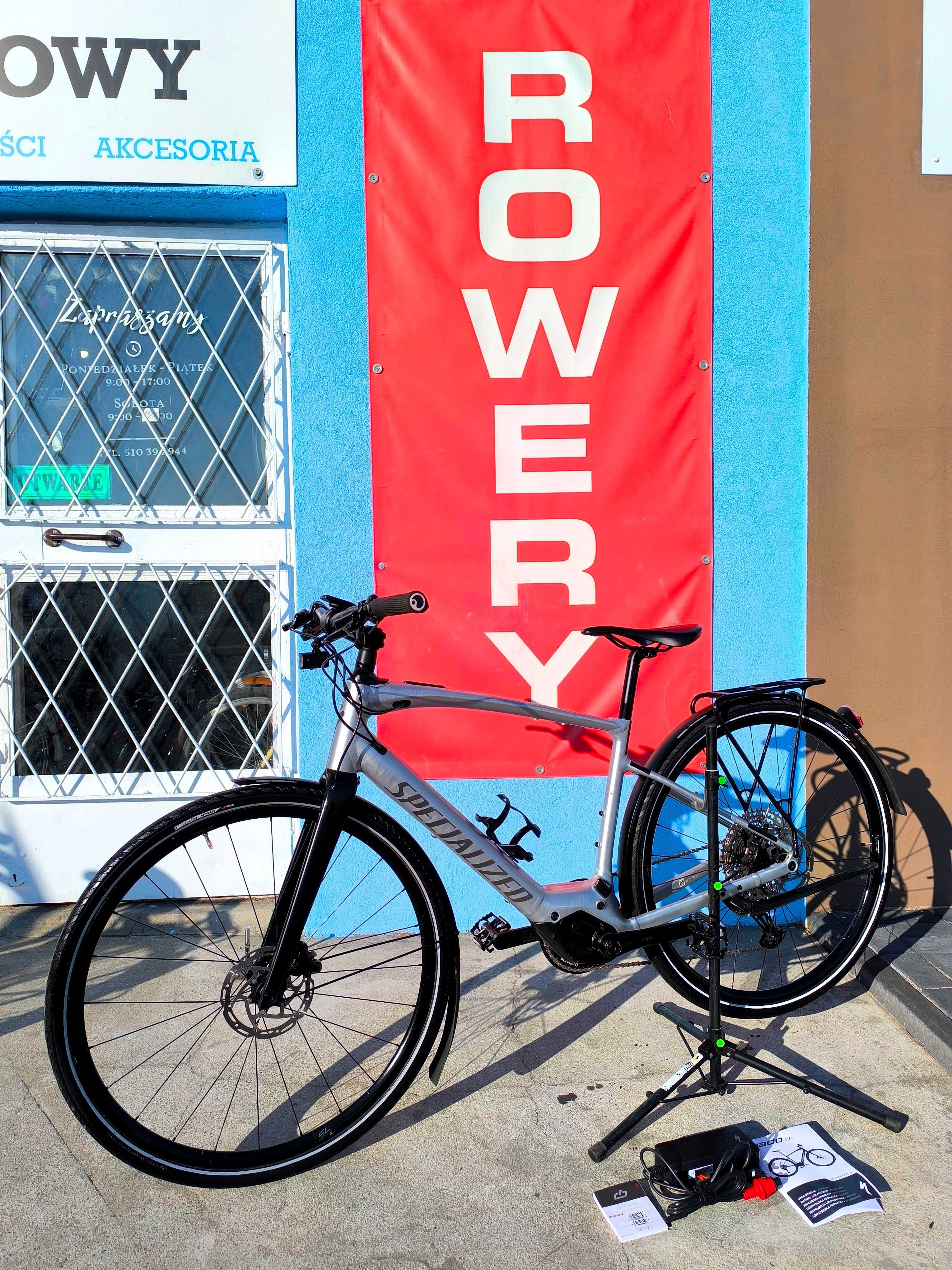ELEKTRYCZNY SPECIALIZED Vado SL 5.0 EQ 18 Shimano Deore widelec CARBON