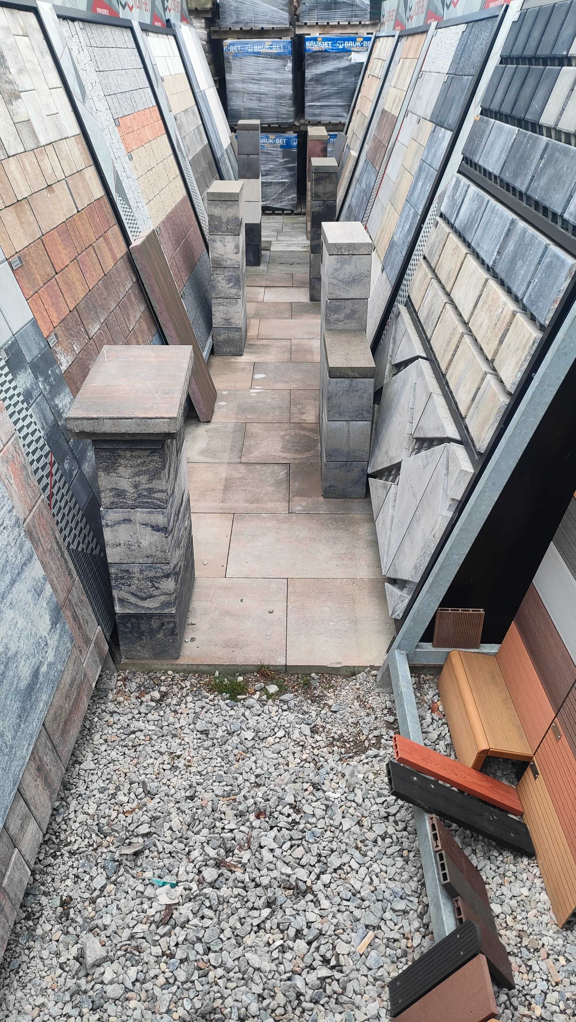 Blat stół grill kuchnia taras palisada kostka brukowa ogrodzenie mur