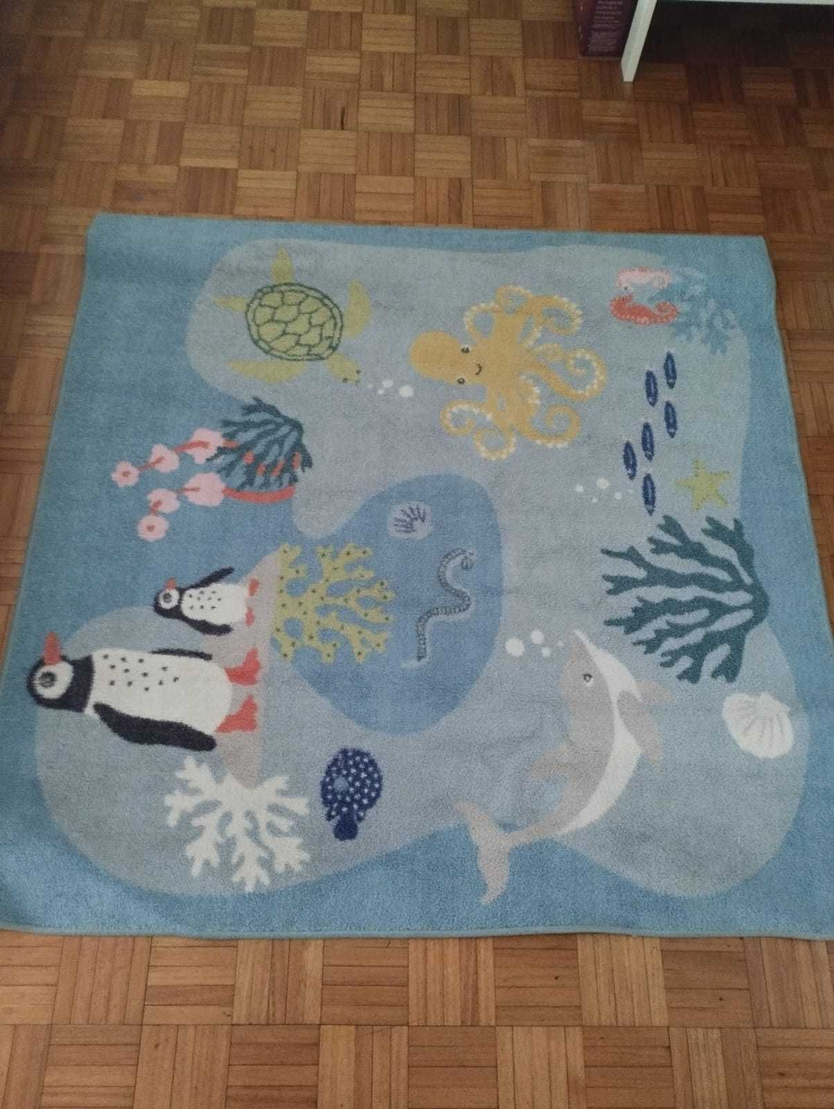 BLÅVINGAD IKEA
Tapete, padrão de animais marinhos/multicor, 133x133 cm