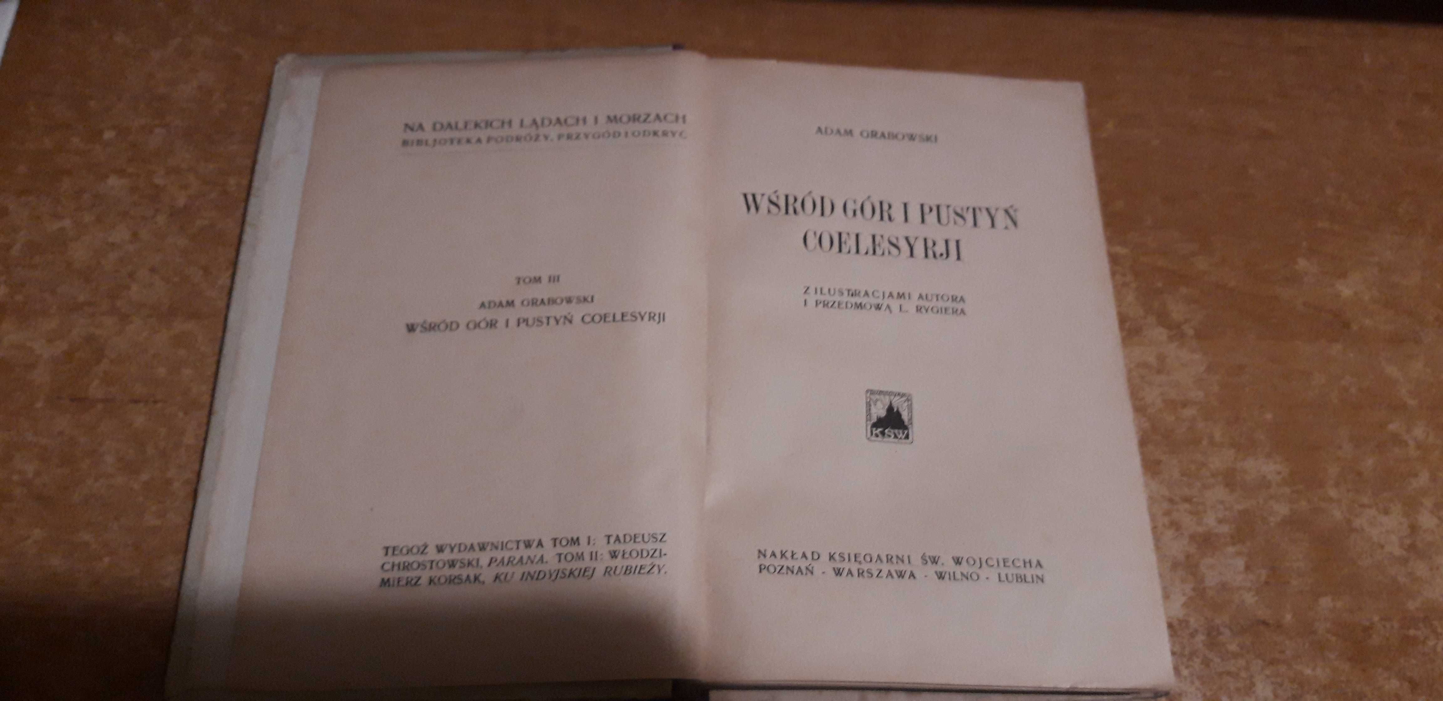 Wśród  gór  i  pustyń Coelesyrji- A. Grabowski- 1925, il., opr.