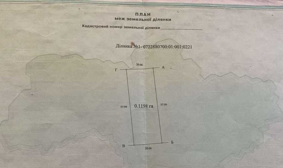 Продам земельну ділянку
