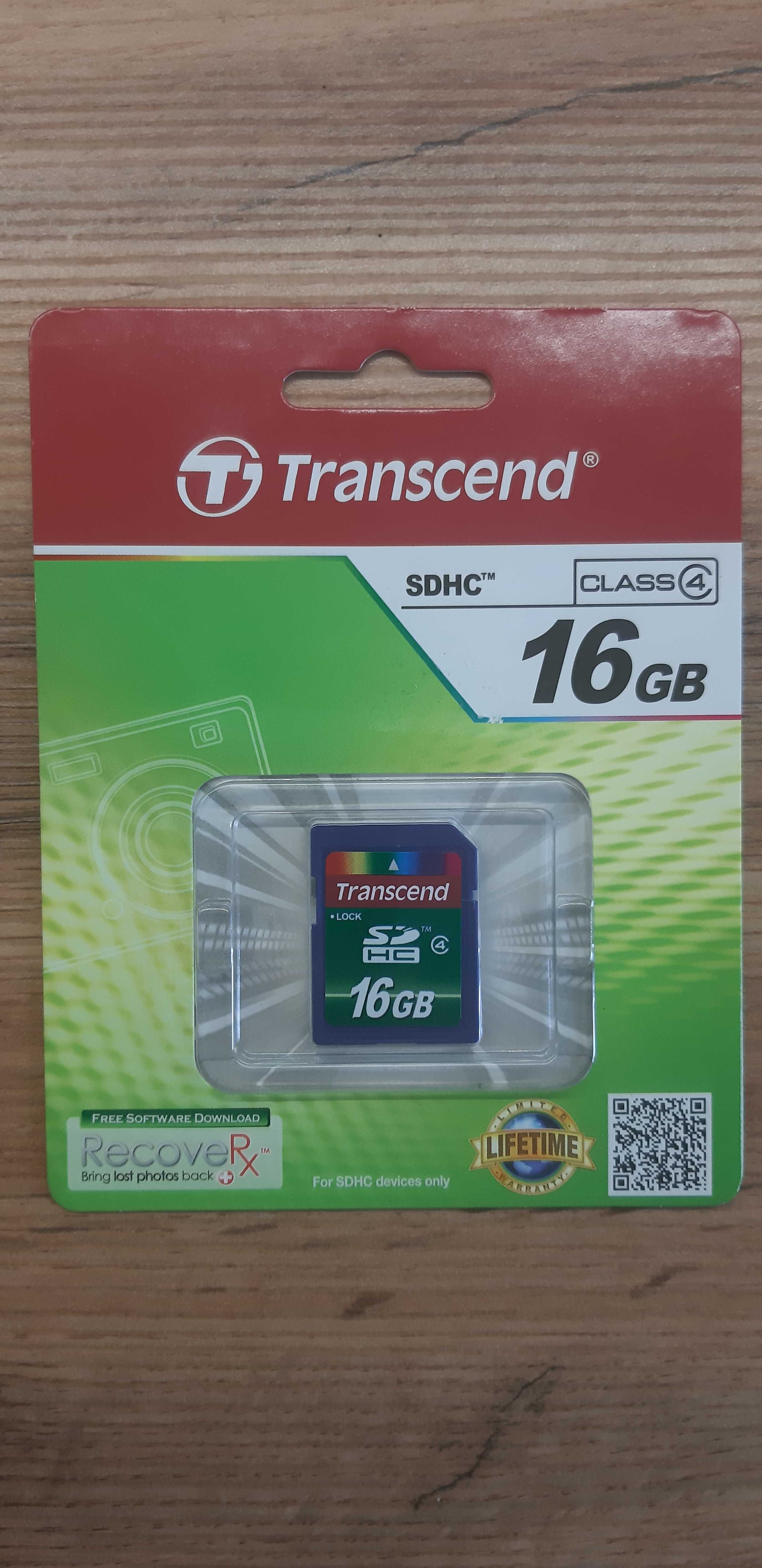Карта памяти SDHC Transcend на 16 GB