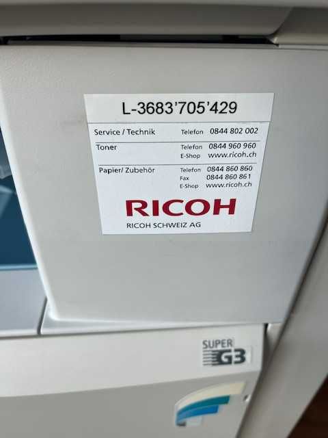 Ricoh Aficio MP C2500 – com defeito / para peças – somente retirada