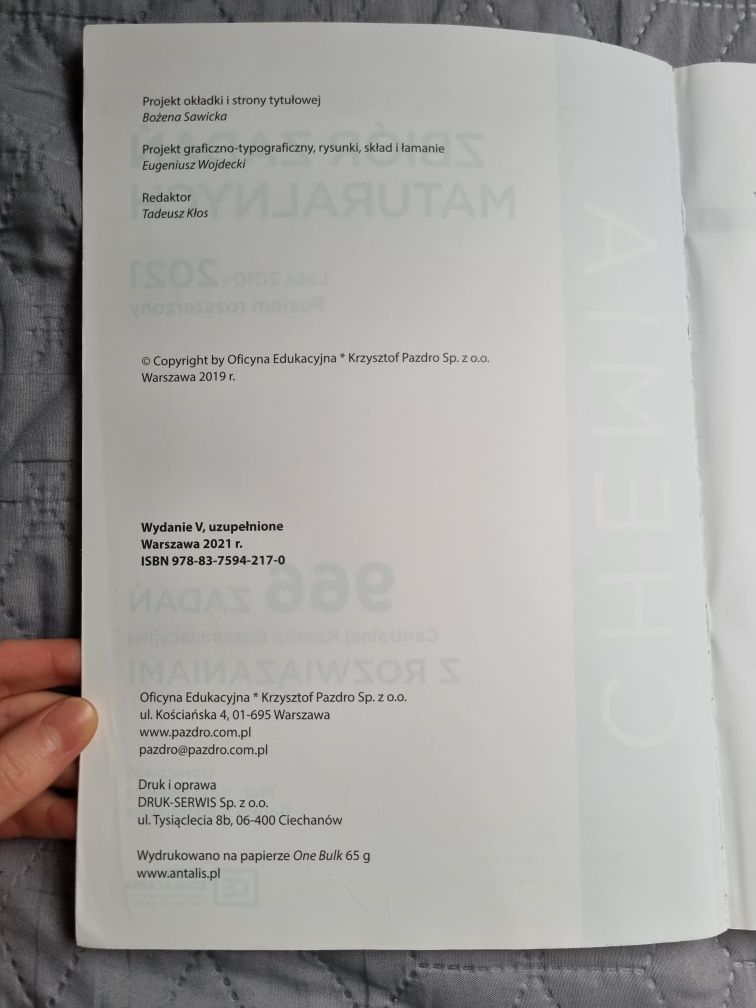 Chemia rozszerzona 966 zadań CKE z rozwiązaniami
