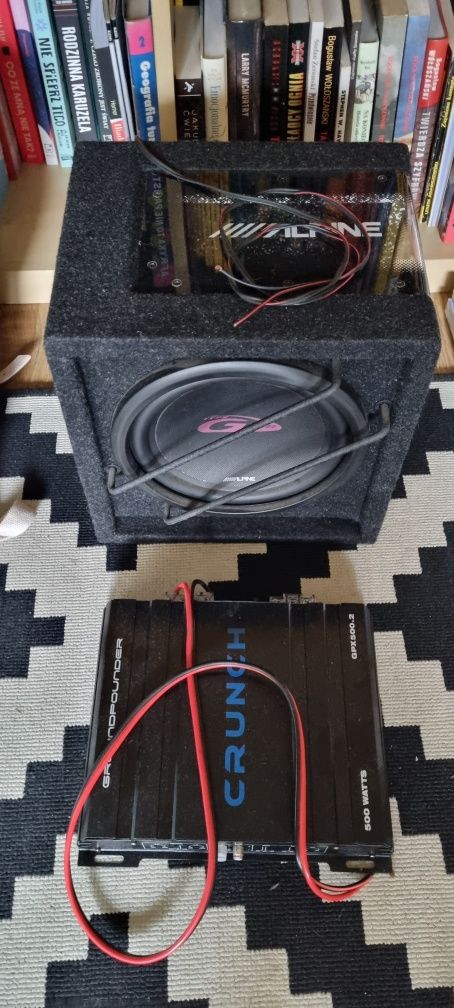 Alpine subwoofer + wzmacniacz Crunch