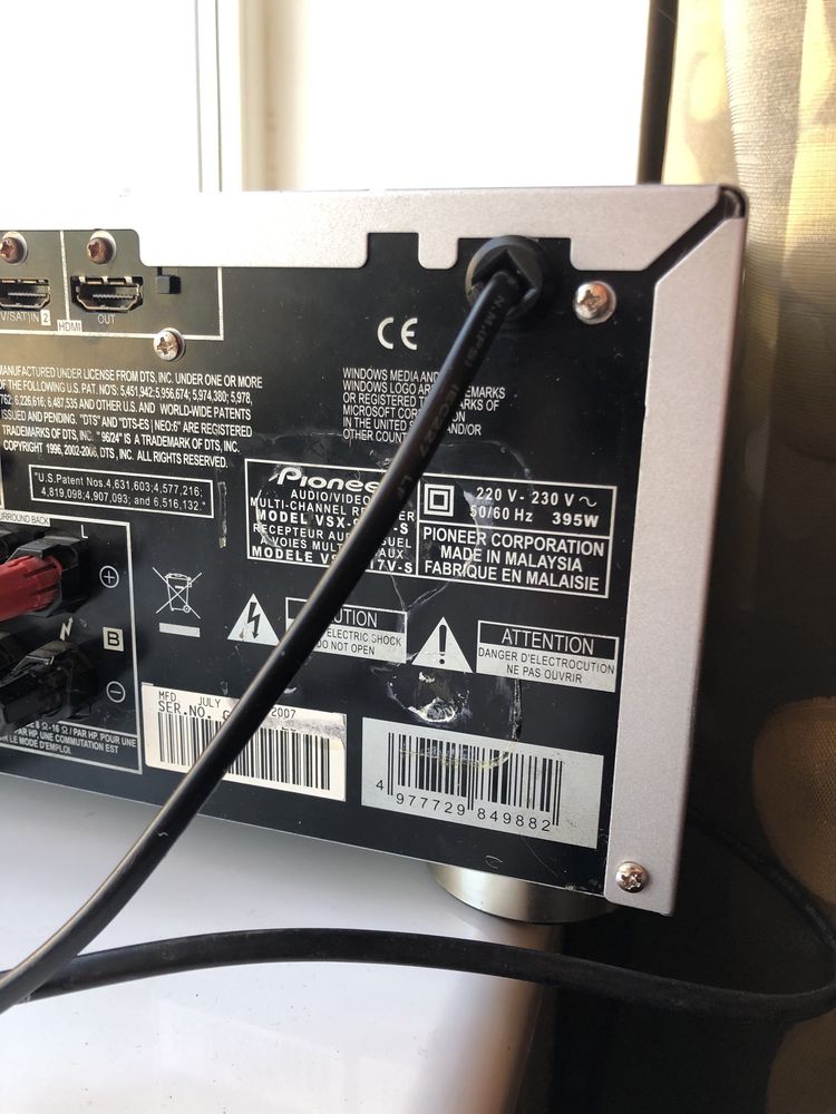 Ресивер 7.1  Pioneer vsx 917v требует ремонта