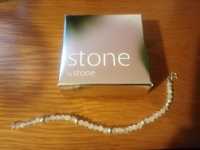 Pulseira prata com pedra da lua - stone by stone