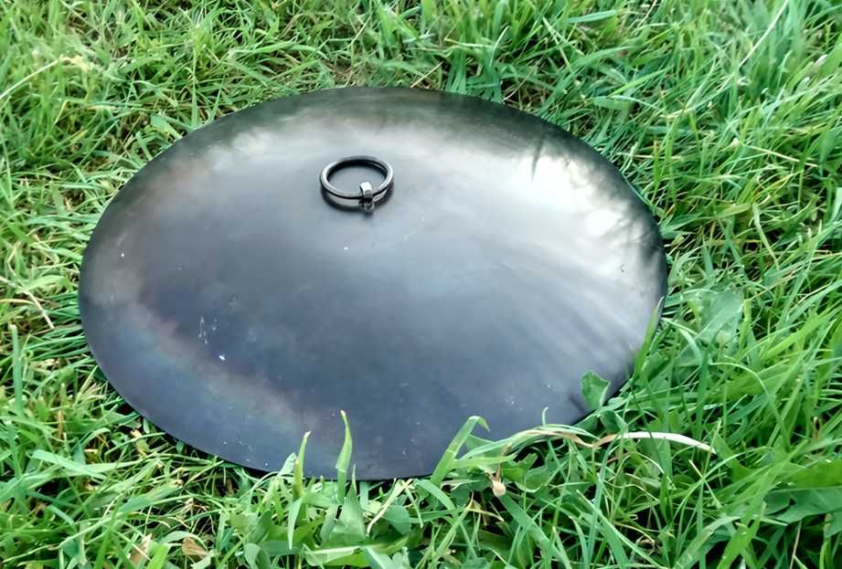 сковорода из диска бороны 50 см с крышкой