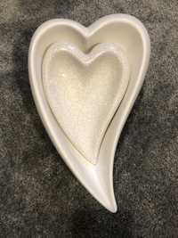 Ceramiczne serce talerzyk na biżuterię