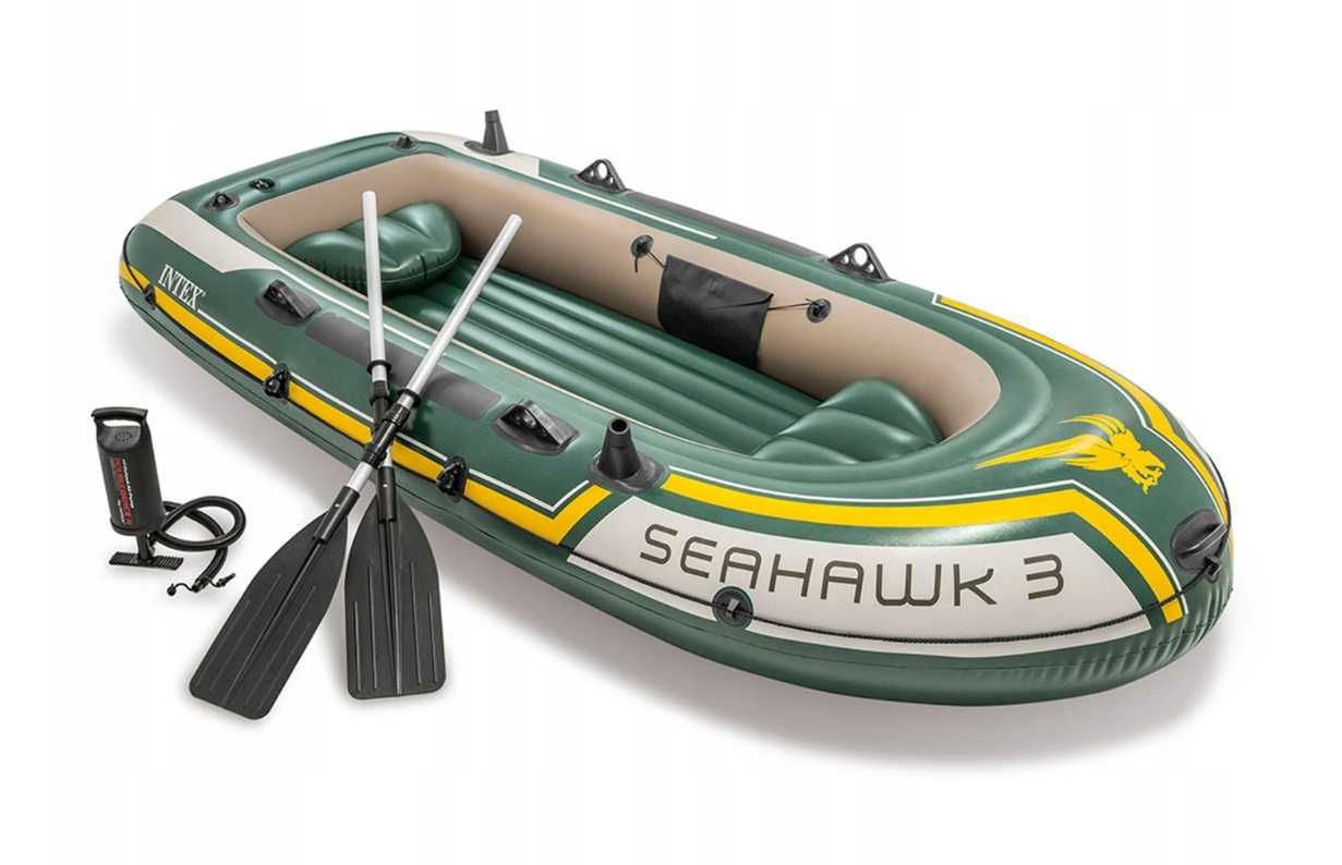 Ponton INTEX Seahawk 3 Pompka Wiosła 68380NP 3 osobowy Zestaw 360 kg