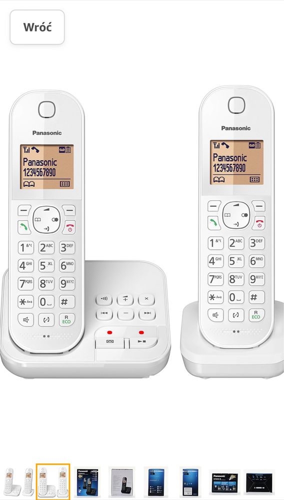 Telefon stacjonarny Panasonic KX-TGC422GW, biały