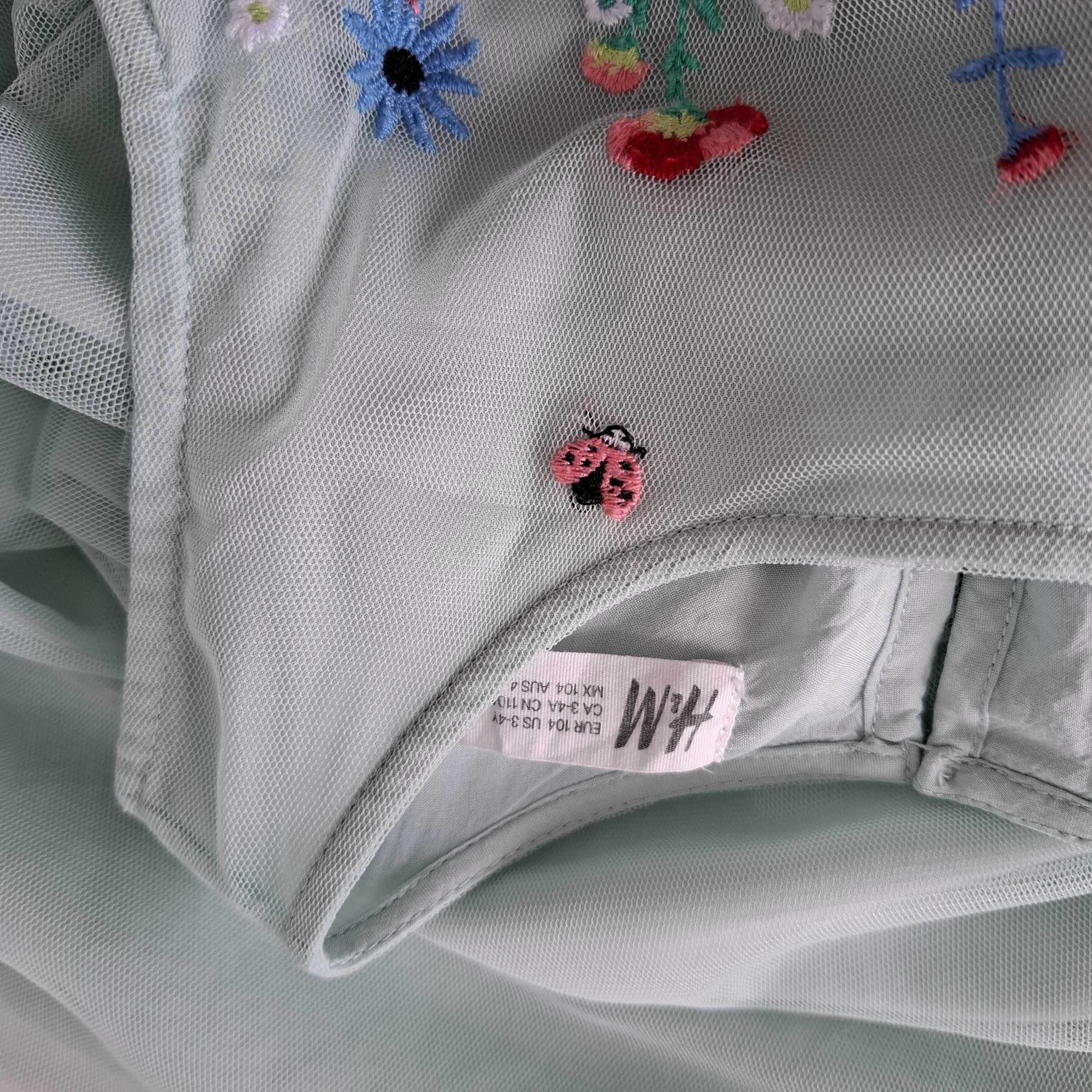 Sukienka kwiaty  lato , cienka H&M 104