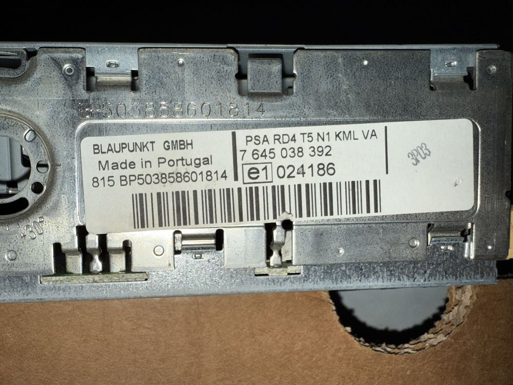 Radio samochodowe citroen c4 307 c3 jumpy expert 207 blaupunkt