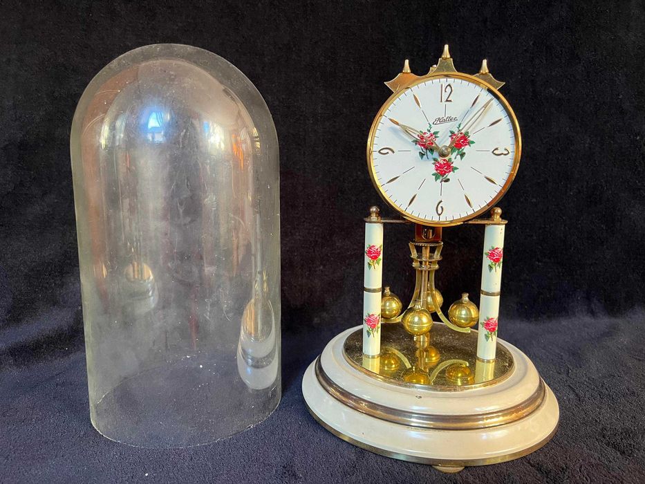 Zegar Roczniak HALLER Szklany C106 * Sprawny *