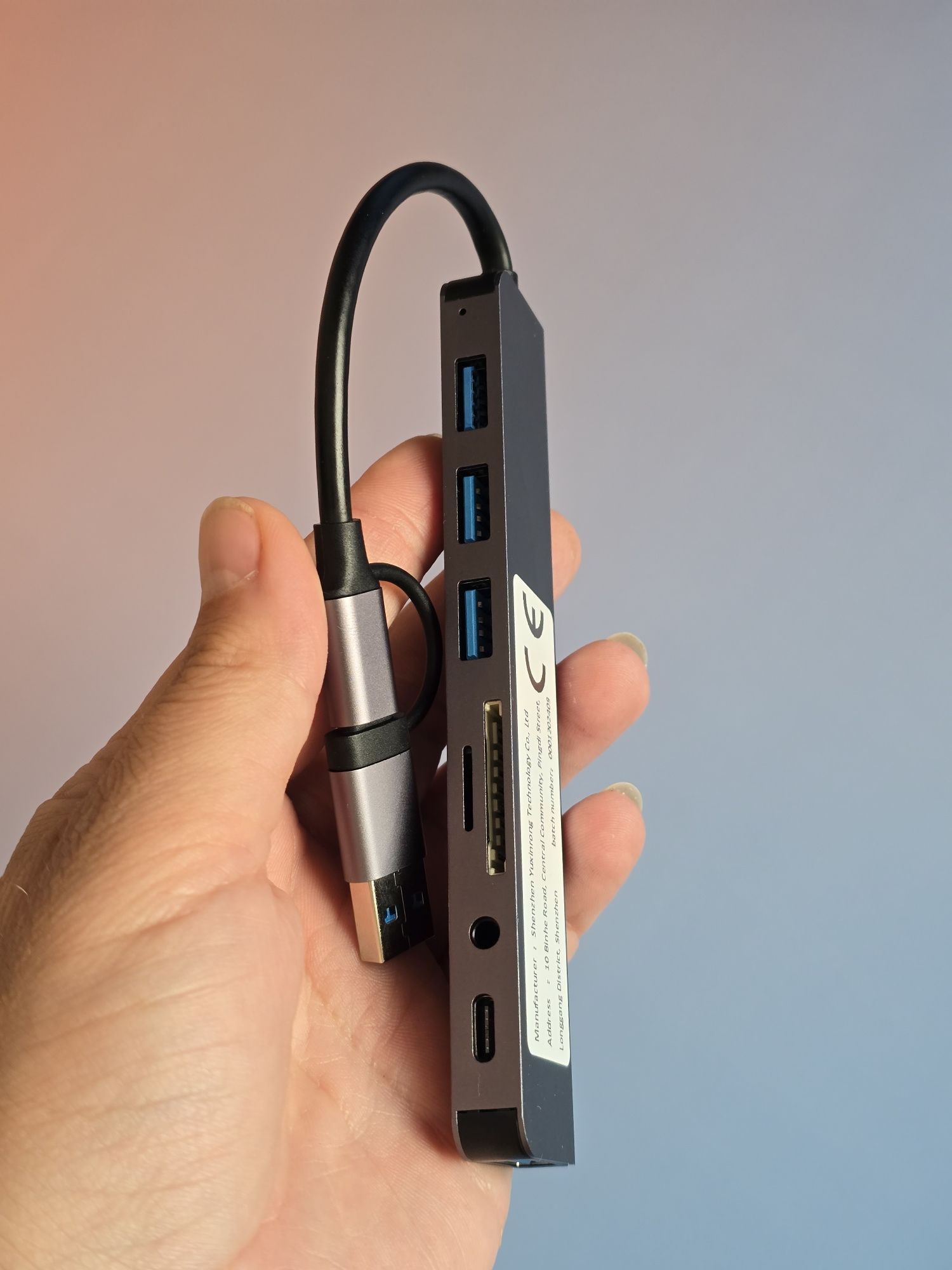USB hub. Картрідер до комп'ютера та телефону