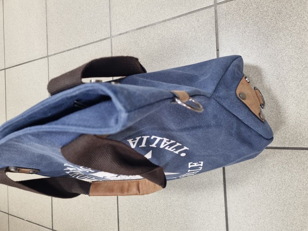 Torebka damska shopper granatowa
