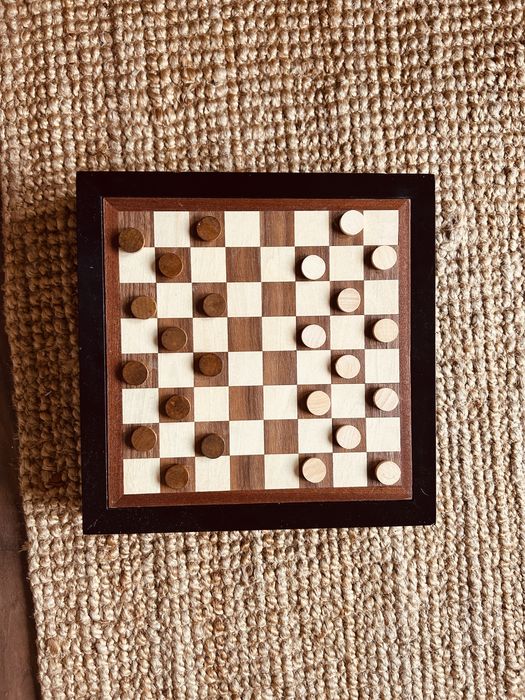 Tabuleiro de xadrez/damas com duas gavetas