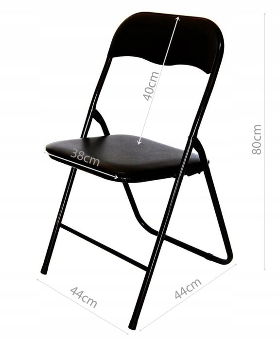 4x Krzesło Składane Ogrodowe Cateringowe Turystyczne Zestaw Krzeseł