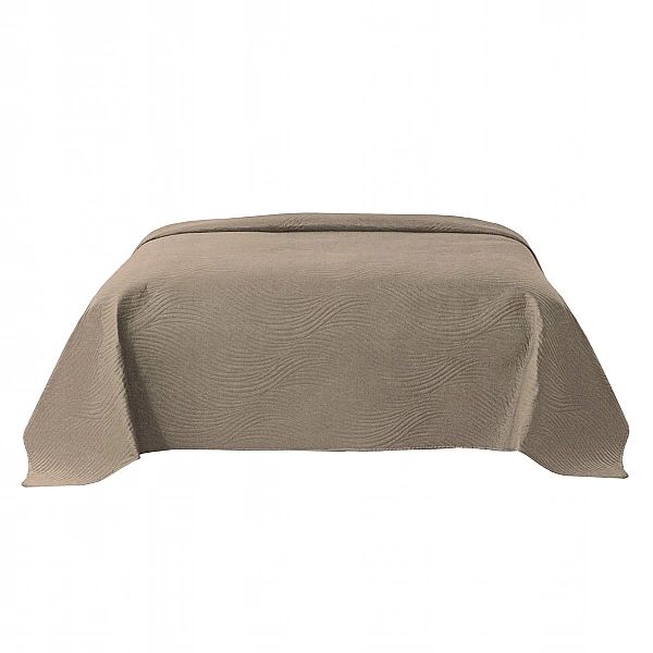 NARZUTA kapa pled 170x210 PIKOWANA tłoczona MIKROFIBRA Federico BEŻOWA
