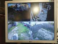 Zestaw monitoringu  rejestrator Gise kamery monitor router internetowy