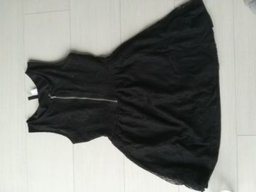 Sukienka koronkowa czarna XS