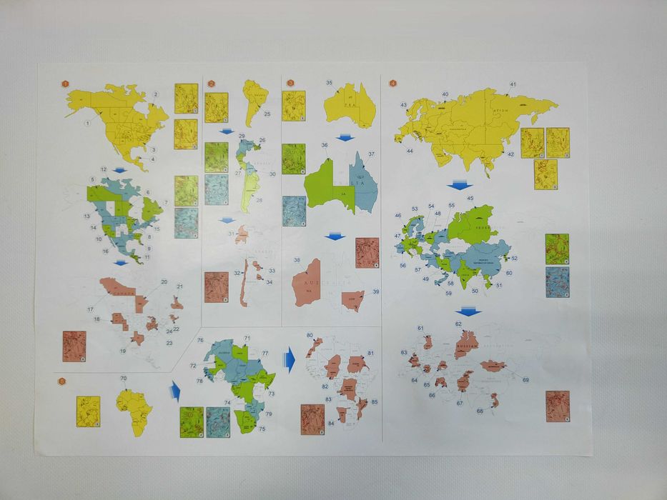 Drewniana mapa świata sztuka 3D duża dekoracja ścienna - rozmiar M A