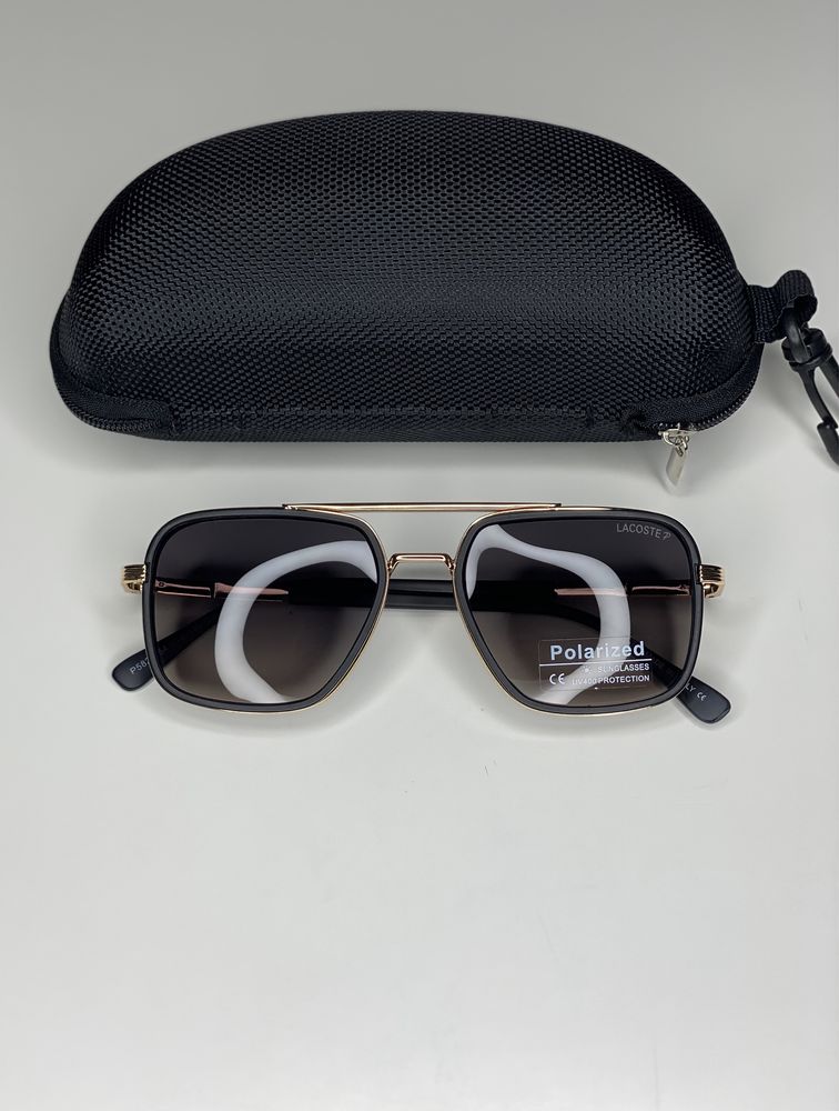 Сонцезахисні окуляри LACOSTE Polarized чорні поляризовані Чоловічі