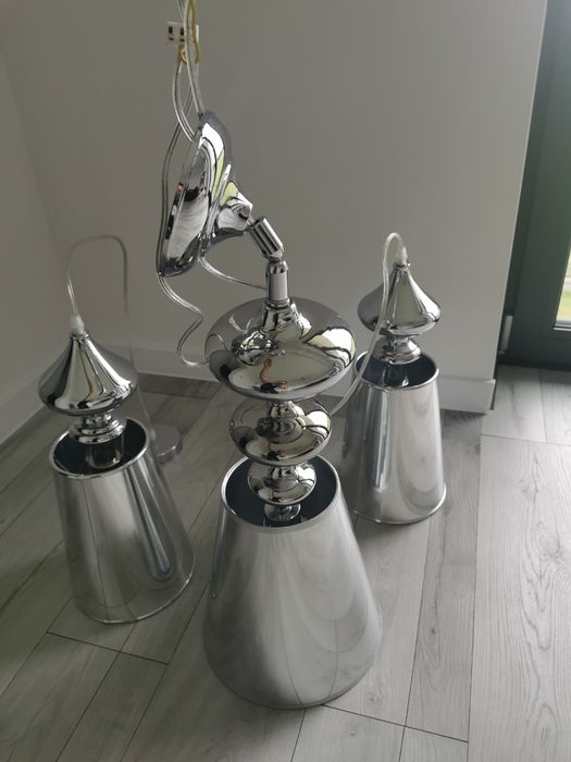 Duża elegancka lampa wisząca ALASKA zestaw