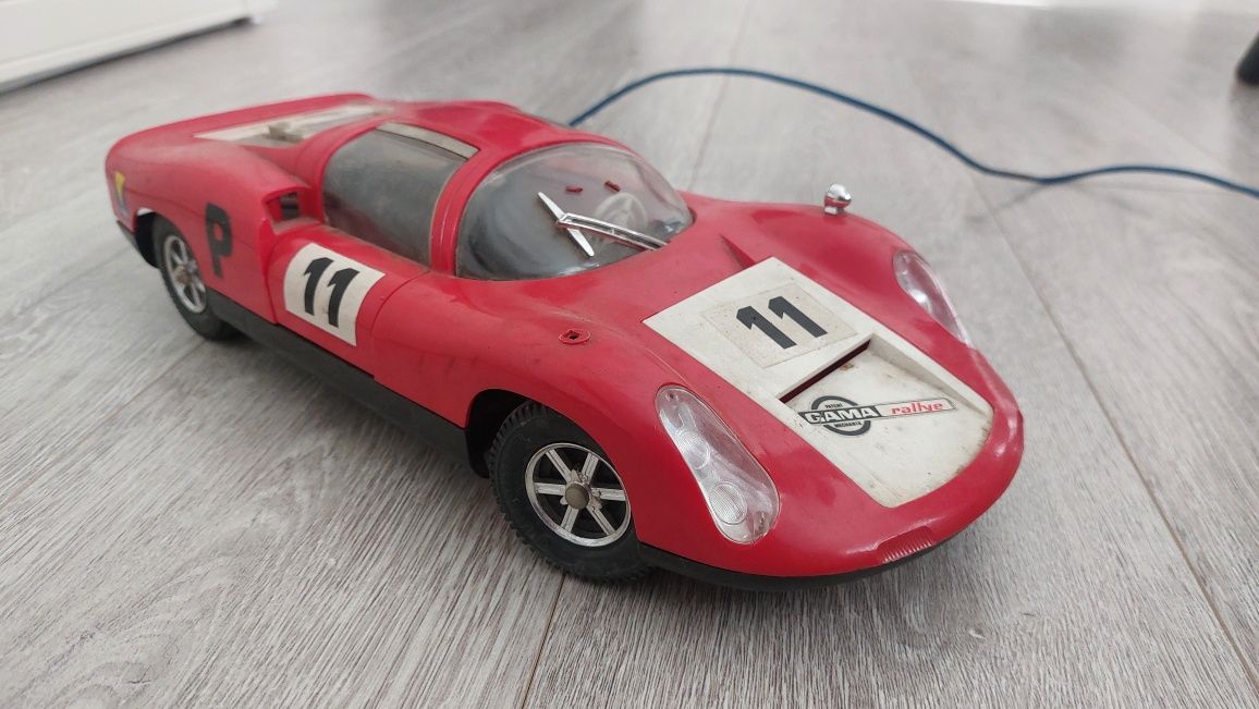 Zabawka auto na kabel Gama Porsche Carrera PRL retro DDR