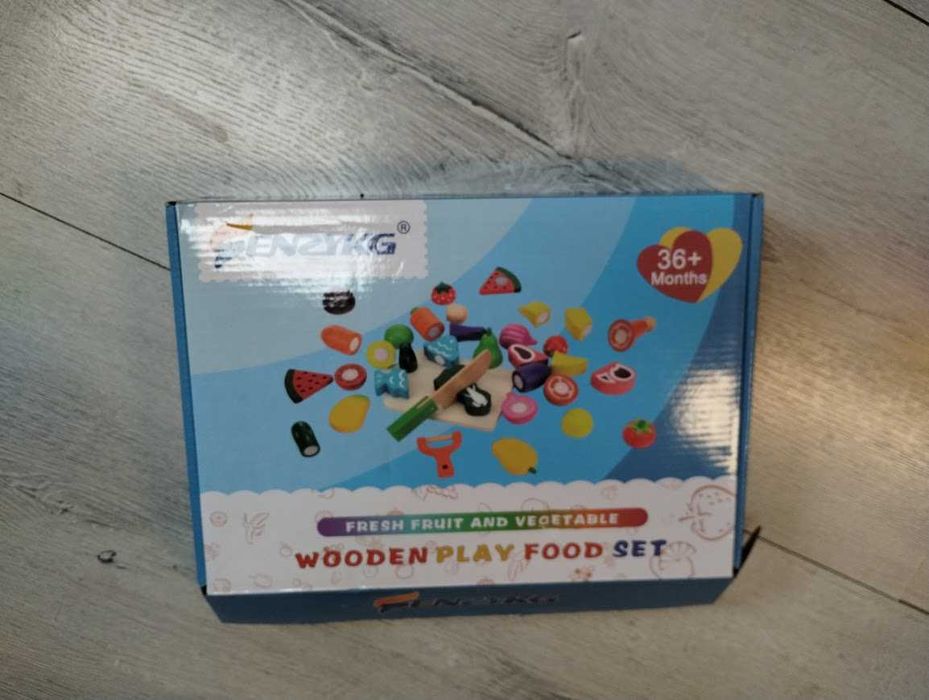 Drewniane jedzenie owoce dla dzieci do krojenia owoców dla maluchów