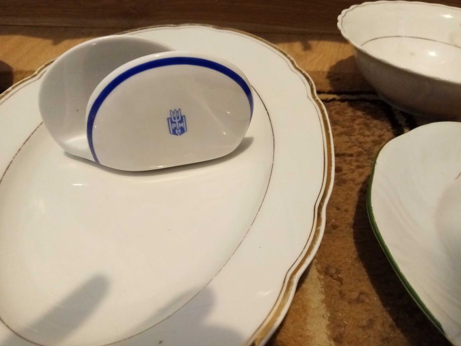 Zestaw białe talerze półmiski uzywane dużo