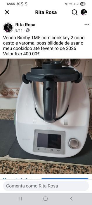 Bimby TM5 usada em bom estado com 2 copos, cesto e varoma