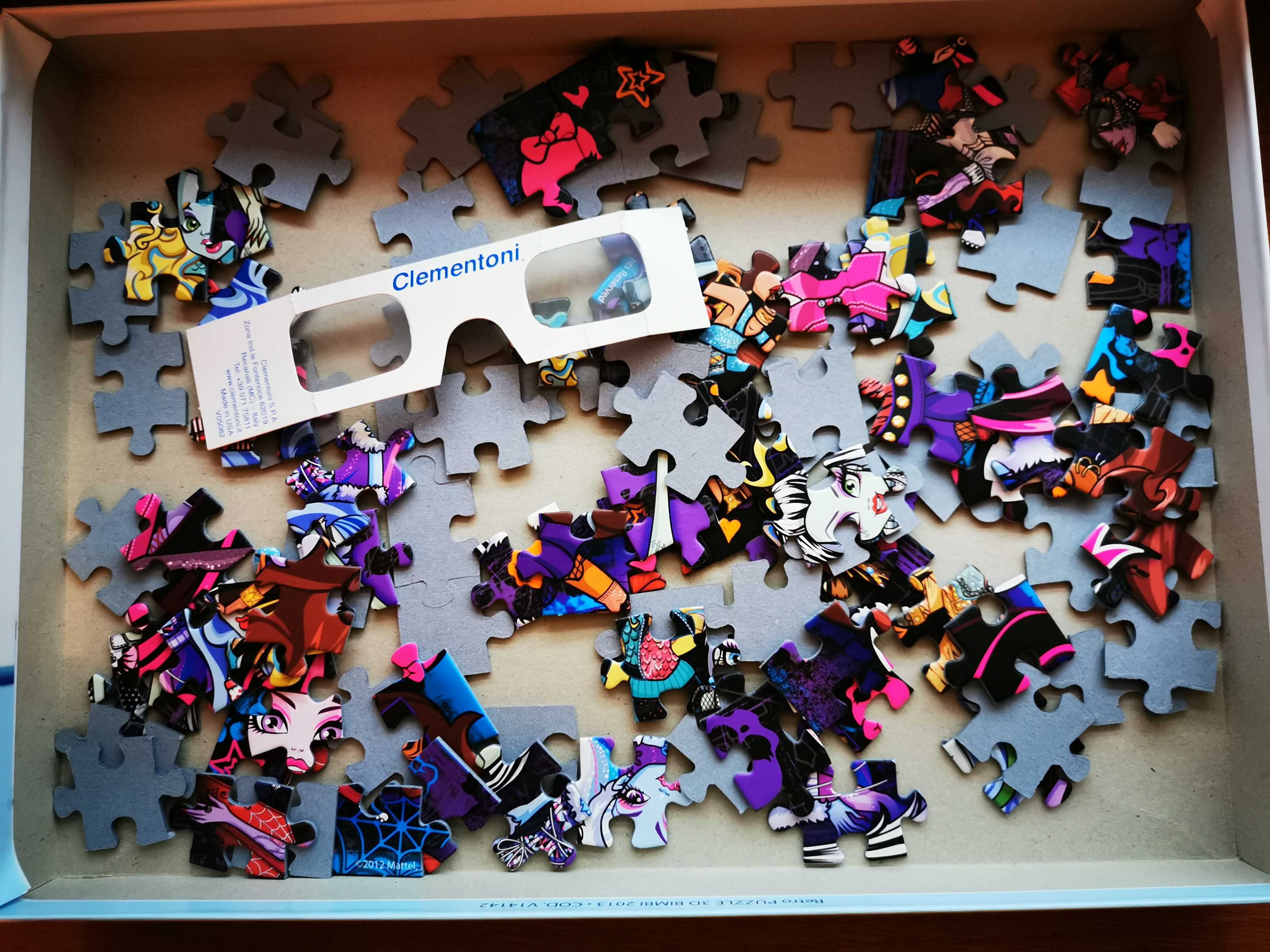 Puzzle, Clementoni, Monster High, 104 części, 3D vision
