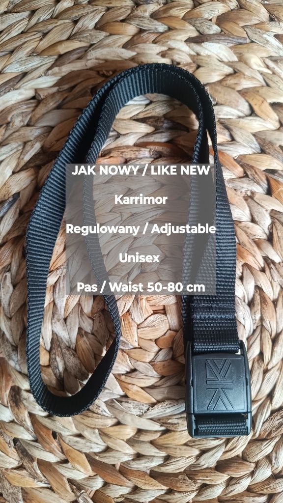 Karrimor  Mocny regulowany pasek parciany z klamrą, Uniseks, 80 cm