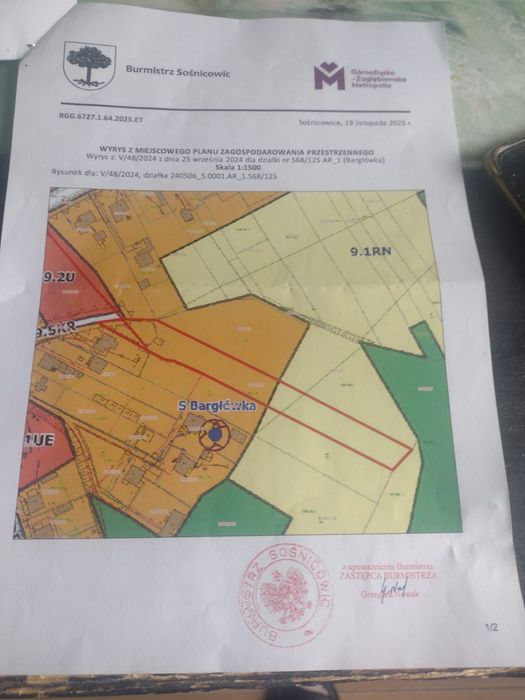 Dzialka budowlana Barglowka 3525m2