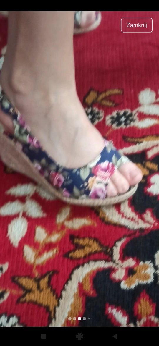 Sandały espadryle na koturnie 36