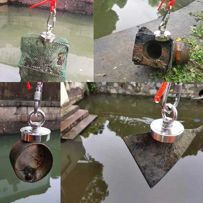 Неодимовий магніт 90мм - 350кг у корпусі із зовнішнім кільцем